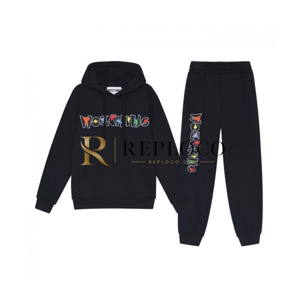 ✨Moschino Mm/Wm Cotton Training Clothes Black - 모스키노 2021 남/녀 코튼 트레이닝복 Mos0203x Size(xs - l) 블랙