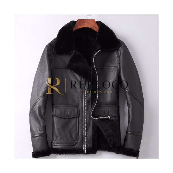 ✨Burberry 2019 Mens Casual Leather Jacket - 버버리 2019 남성 캐쥬얼 가죽 자켓 Bur01640x.Size(l - 4xl).블랙