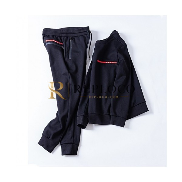 ✨[프라다]Prada 2020 Mens Casual Logo Cotton Training Clothes&Pants - 프라다 2020 남성 캐쥬얼 로고 코튼 트레이닝복&팬츠 Pra01187x.Size(m - 3xl).블랙