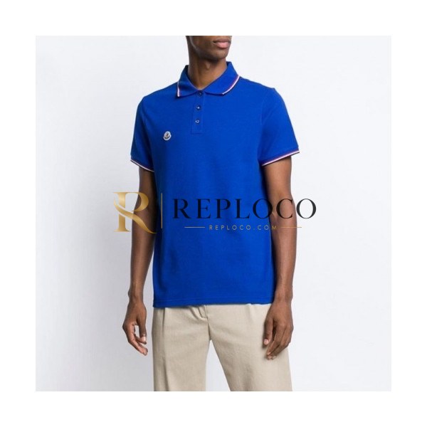 ✨[매장판]Moncler 2020 Mens Logo Cotton Short Sleeved Polo Tshirts - 몽클레어 2020 남성 로고 코튼 폴로 반팔티 Moc01562x.Size(s - 2xl).블루