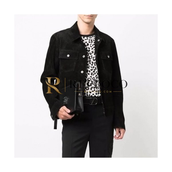 ✨Tom Ford Mens Logo Casual Leather Jacket Black - 톰포드 2021 남성 로고 캐쥬얼 자켓 Tomf0028x Size(s - 2xl) 블랙