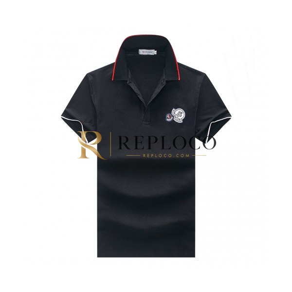 ✨[매장판]Moncler 2020 Mens Logo Cotton Short Sleeved Polo Tshirts - 몽클레어 2020 남성 로고 코튼 폴로 반팔티 Moc01581x.Size(m - 3xl).블랙