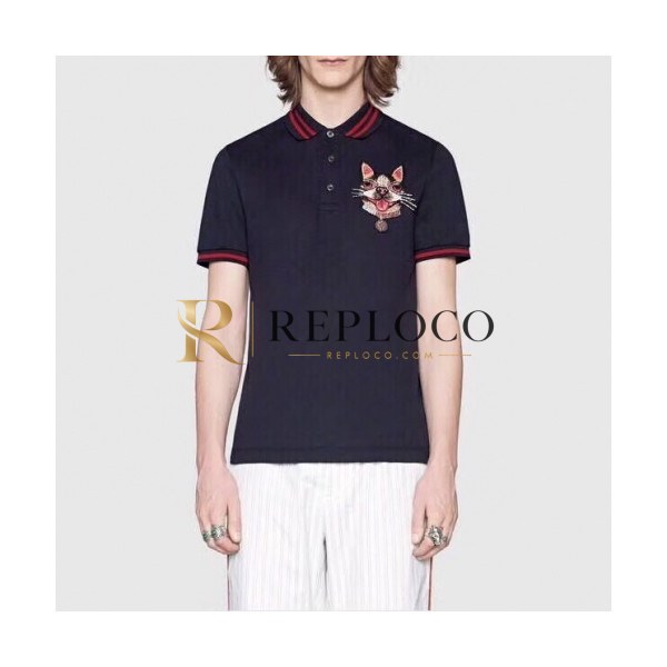 ✨[매장판]Gucci 2020 Mm/Wm Logo Cotton Short Sleeved Polo Tshirts - 구찌 2020 남/녀 로고 코튼 폴로 반팔티 Guc02740x.Size(m - 3xl).블랙