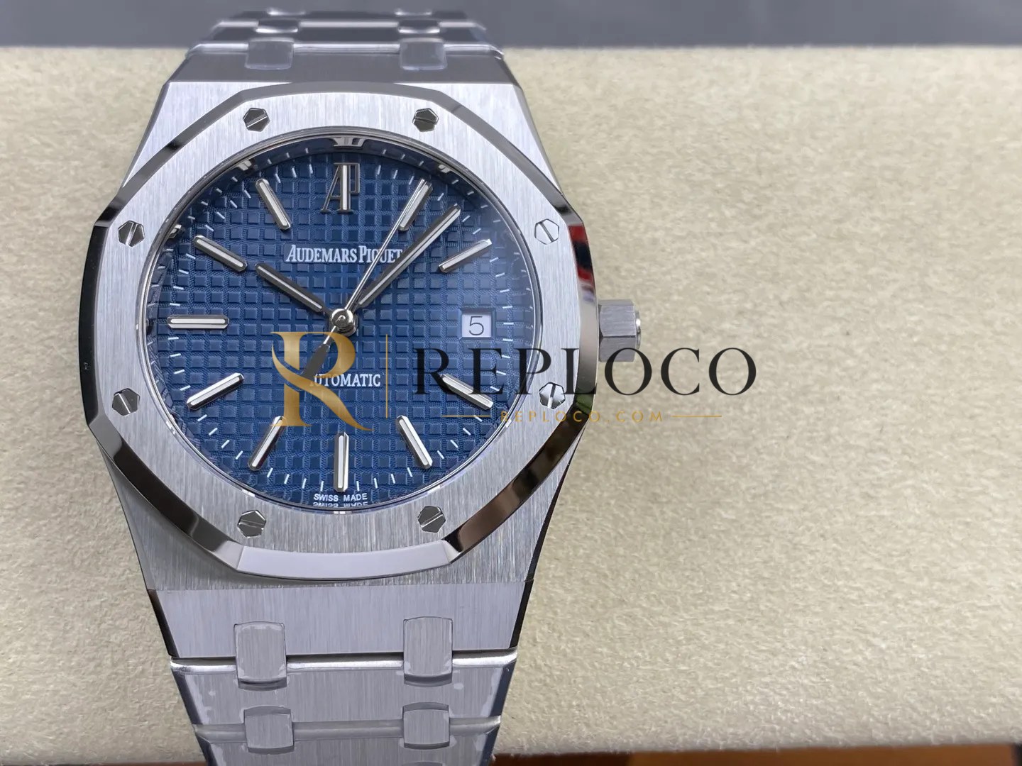 AP 로열 오크 39mm 15300 스테인리스 스틸 ZF 1:1 베스트 에디션 블루 텍스처드 다이얼 스테인리스 스틸 브레이슬릿 SA3120 슈퍼클론