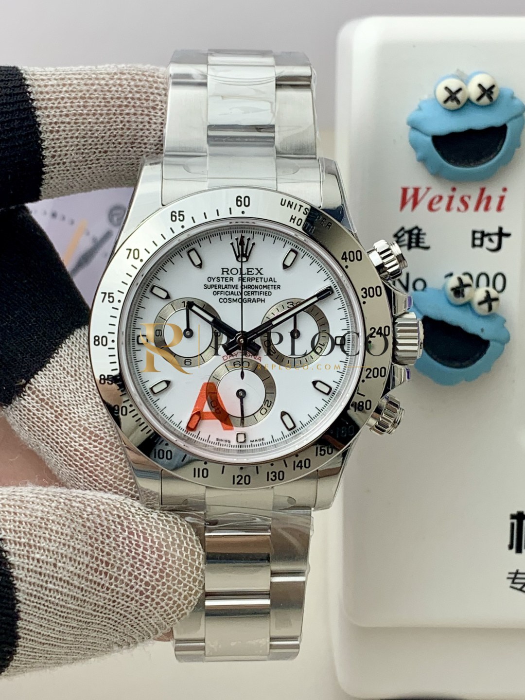 VS 공장 롤렉스 코스모그래프 데이토나 40mm 116520 화이트 다이얼 스틸 베젤 1:1 슈퍼클론 DD4130 무브먼트