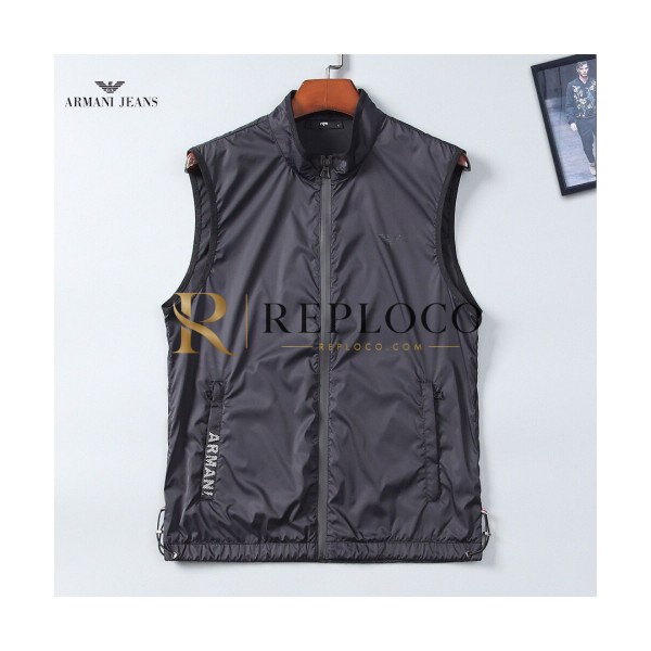 ✨Armani 2019 Mens Business Casual Logo Vest - 알마니 남성 비지니스 캐쥬얼 로고 조끼 Arm0169x.Size(m - 4xl).블랙