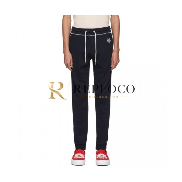 ✨[겐조]Kenzo 2020 Mens Casual Logo Training Cotton Pants - 겐조 2020 남성 캐쥬얼 로고 트레이닝 코튼 팬츠 Ken0129x.Size(m - 2xl).블랙