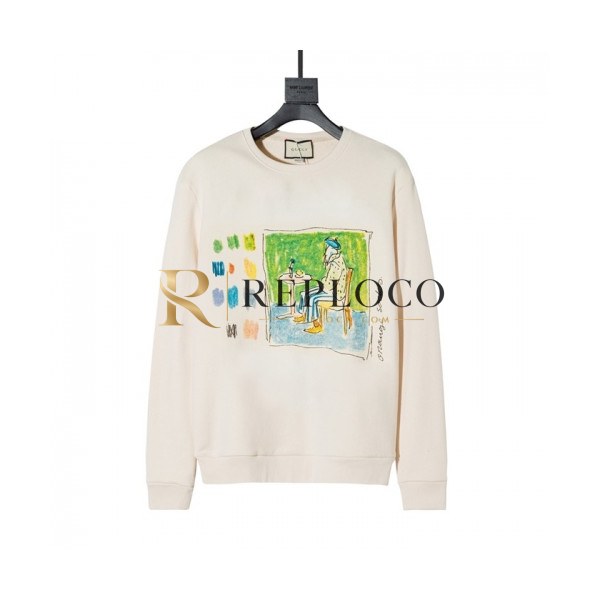 ✨[구찌]Gucci 2020 Mm/Wm Logo Crew-neck Cotton Tshirts - 구찌 2020 남/녀 로고 코튼 크루넥 코튼 긴팔티 Guc03217x.Size(xs - l).아이보리