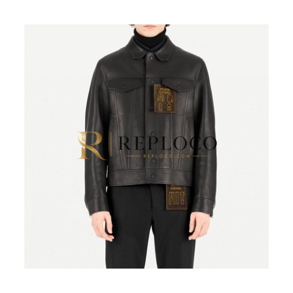 ✨[루이비통]Louis vuitton 2020 Mens Logo Leather Jackets - 루이비통 2020 남성 로고 가죽 자켓 Lou02289x.Size(m - 3xl).블랙