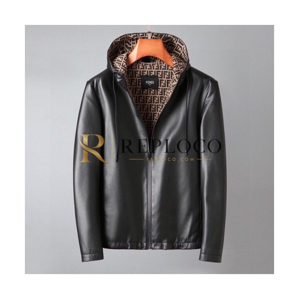 ✨Fendi Mens Casual Leather Jackets Black - 펜디 2021 남성 캐쥬얼 가죽 자켓 Fen01097x Size(m - 3xl) 블랙
