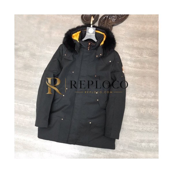 ✨[매장판] Moose Knuckle 2019 Mens Logo Goose Down Padding - 무스너클 2019 남성 로고 구스다운 패딩 Moo0038x.Size(s - 2xl).블랙