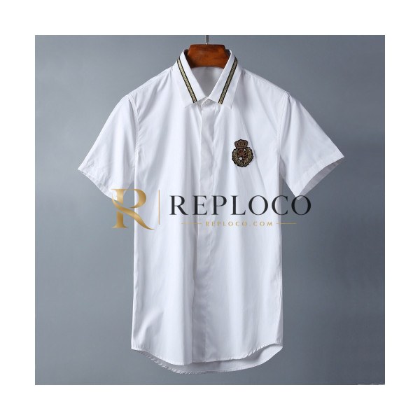 ✨[매장판]Dolce&Gabbana 2019 Mens Crown Polo Short Sleeved Tshirt - 돌체앤가바나 남성 크라운 폴로 반팔티셔츠 Dol0271x.Size(m - 3xl).2컬러(블랙/화이트)