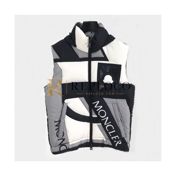 ✨[몽클레어]Moncler 2020 Mens Patch Logo Modern Duck Down Padding Vest - 몽클레어 2020 남성 패치 로고 모던 덕다운 패딩 조끼 Moc01434x.Size(s - xl).그레이