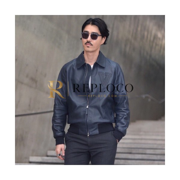 ✨Louis vuitton 2019 Mens Logo Casual Sheep-skin Jacket - 루이비통 2019 남성 로고 캐쥬얼 양가죽 자켓 Lou01262x.Size(l - 4xl).블루