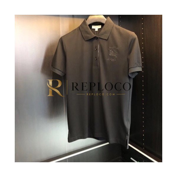 ✨Burberry 2019 Mens Polo Cotton Short Sleeved Tshirt - 버버리 남성 폴로 고튼 반팔티 Bur0510x.Size(m - 2xl).블랙