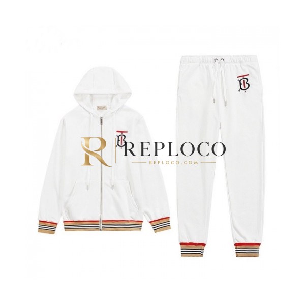 ✨[버버리]Burberry 2020 Mens Logo Casual Training Clothes&Pants - 버버리 2020 남성 로고 캐쥬얼 트레이닝복&팬츠 Bur03509x.Size(m - 3xl).화이트