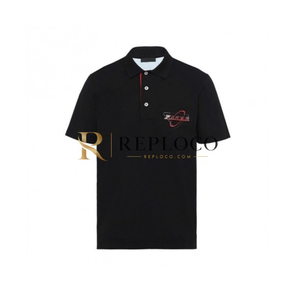 ✨Prada Mens Basic Logo Short Sleeved Tshirts Black - 프라다 2021 남성 베이직 로고 폴로 반팔티 Pra02258x Size(m - 2xl) 블랙