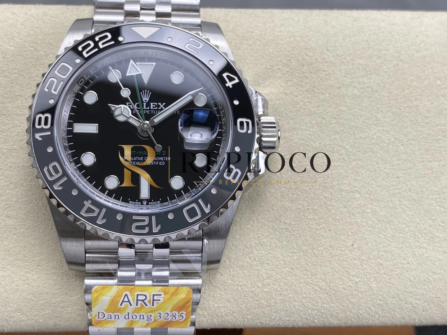 롤렉스 GMT-마스터 II 126710 GRNR 블랙/그레이 세라믹 904L 스틸  쥬빌리 브레이슬릿 DD3285 V2