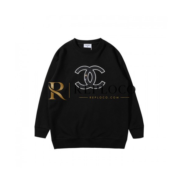 ✨Chanel 2021 Womens Crew-neck Logo Cotton Tshirts - 샤넬 2021 여성 크루넥 로고 코튼 긴팔티 Cnl0650x.Size(s - l).블랙