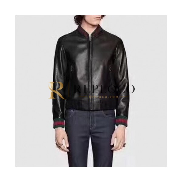 ✨[구찌]Gucci 2020 Mens Classic Leather Jackets - 구찌 2020 남성 클래식 캐쥬얼 가죽 자켓 Guc02021x.Size(m - 3xl).블랙