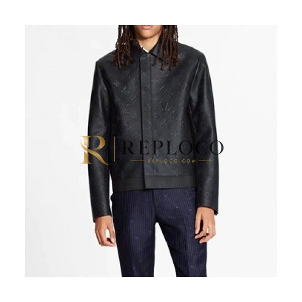 ✨Louis vuitton Mens Logo Leather Jackets Black - 루이비통 2021 남성 로고 가죽 자켓 Lou03751x Size(s - 2xl) 블랙