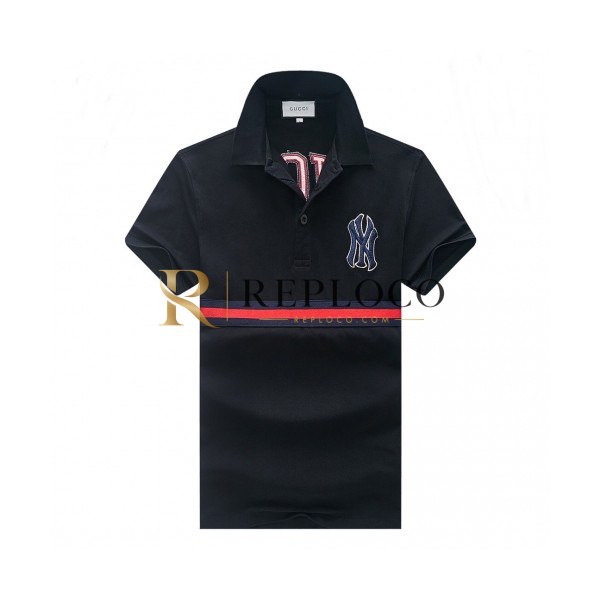 ✨[매장판]Gucci 2020 Mens Logo Cotton Polo Short Sleeved Tshirts - 구찌 2020 남성 로고 폴로 코튼 반팔티 Guc02428x.Size(m - 3xl).블랙