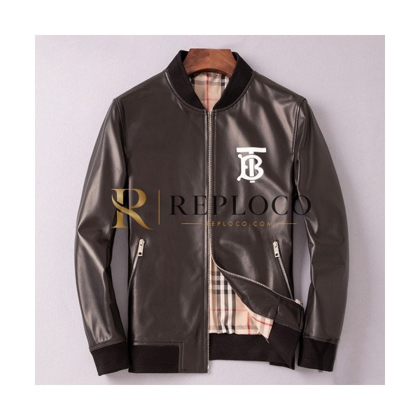 ✨Burberry 2019 Mens Casual Down Leather Jacket - 버버리 2019 남성 캐쥬얼 다운 가죽 자켓 Bur01431x.Size(l - 4xl).블랙