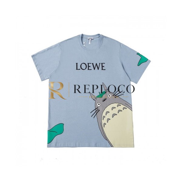 ✨Loewe Mens Smile Short Sleeved Tshirts Blue - 로에베 2021 남성 폴로 반팔티 Loe0464x Size(s - 2xl) 블루
