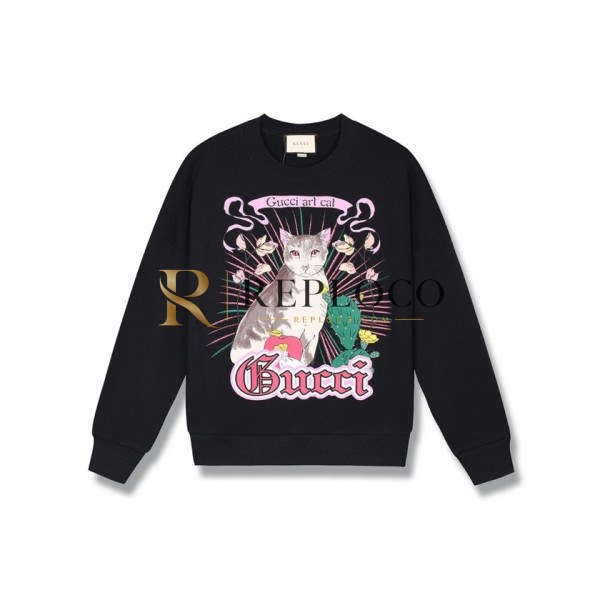 ✨[구찌]Gucci 2020 Mm/Wm Logo Crew-neck Cotton Tshirts - 구찌 2020 남/녀 로고 코튼 크루넥 코튼 긴팔티 Guc03134x.Size(s - l).블랙