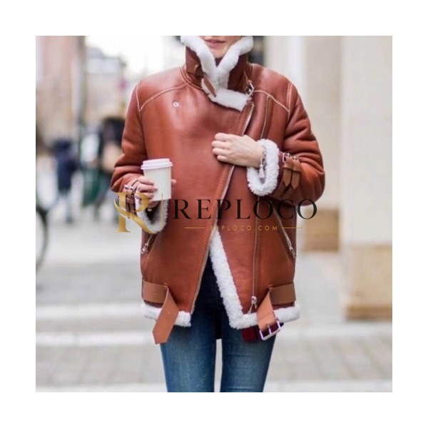 ✨[아크네]Acne Sstudios 2020 Womens Casual Leather Jacket - 아크네 2020 여성 캐쥬얼 가죽 자켓 Acn0109x.Size(xs - xl).버건디