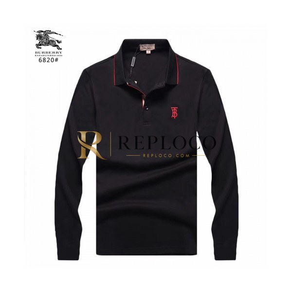 ✨[버버리]Burberry 2020 Mens Logo Casual Cotton Polo Tshirts - 버버리 2020 남성 로고 캐쥬얼 코튼 폴로 맨투맨 Bur01901x.Size(m - 3xl).블랙