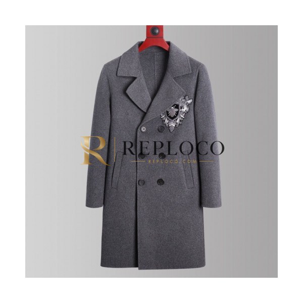 ✨Gucci 2019 Mens Patches Cashmere Coat - 구찌 2019 남성 패치 캐시미어 코트 Guc01358x.Size(m - 3xl).그레이