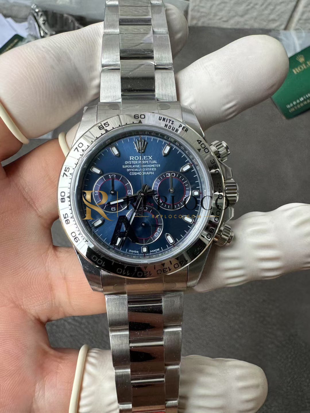 VS 공장 롤렉스 코스모그래프 데이토나 40mm 116509 화이트 골드 블루 다이얼 1:1 슈퍼클론 DD4130 무브먼트