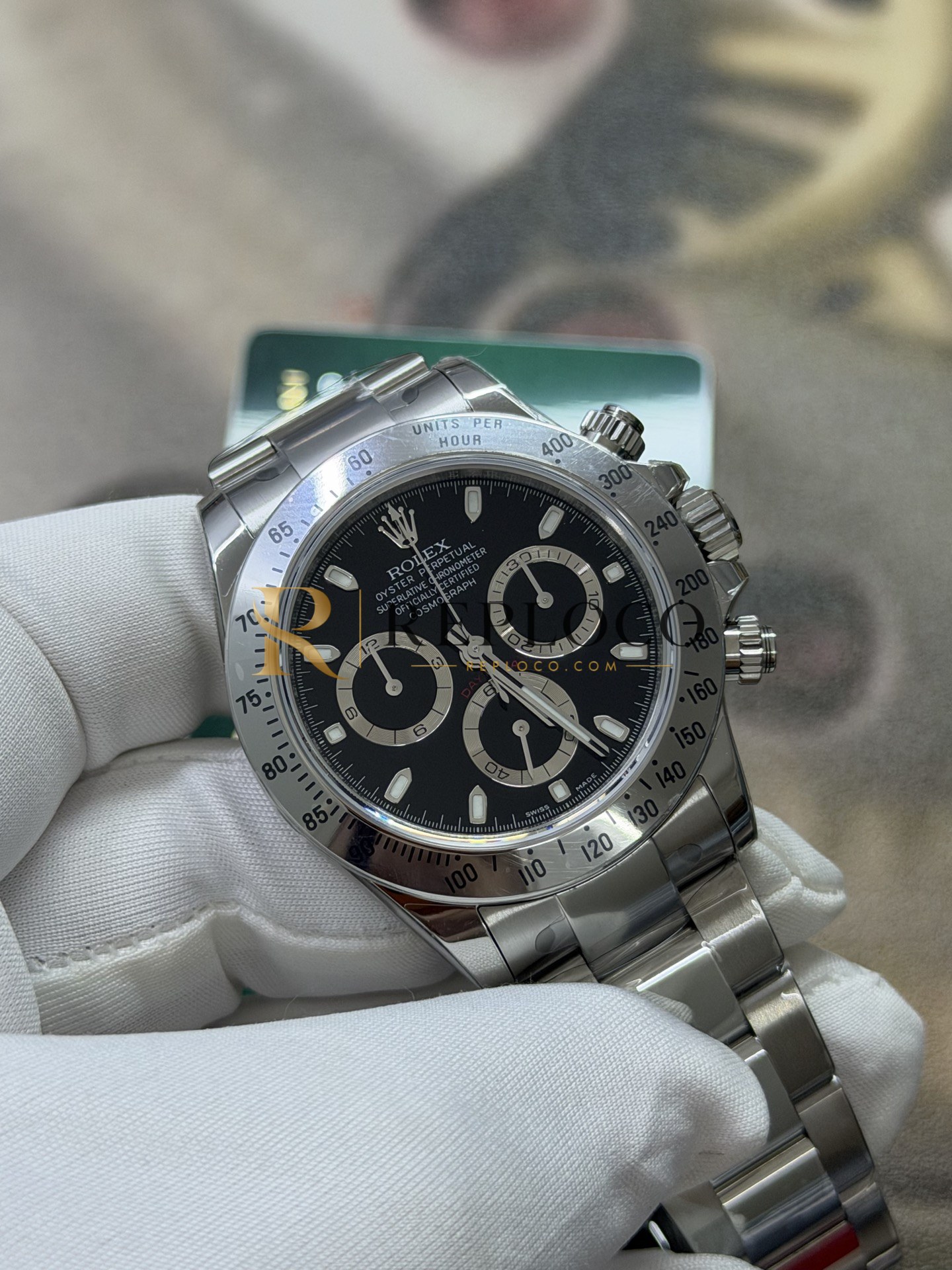 VS 공장 롤렉스 코스모그래프 데이토나 40mm 116520 블랙 다이얼 1:1 슈퍼클론 DD4130 무브먼트 - 이미지 3