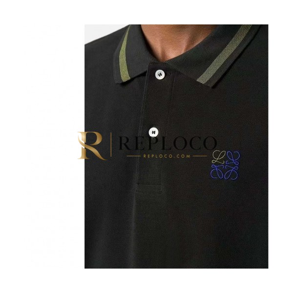 ✨[로에베]Loewe 2021 Mens Logo Short Sleeved Polo Tshirts - 로에베 2021 남성 로고 폴로 반팔티 Loe0390x.Size(s - xl).블랙