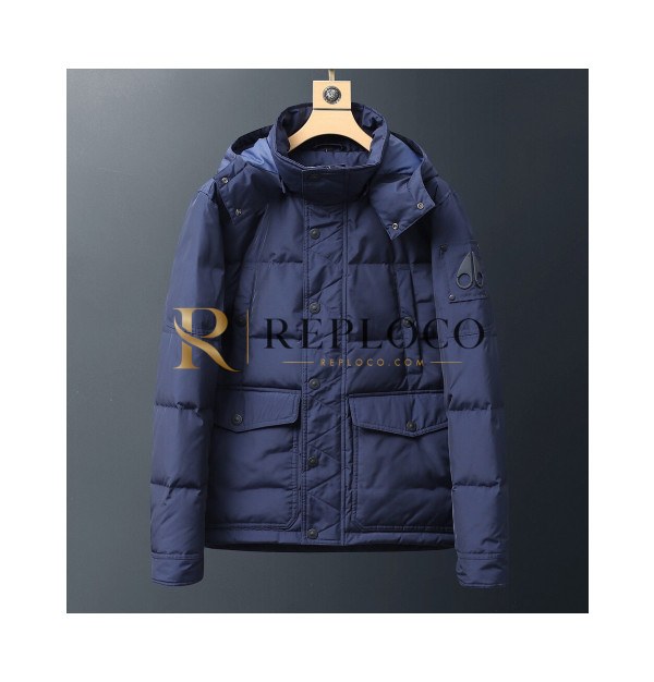 ✨[매장판] Moose Knuckle 2019 Men Logo Down Padding - 무스너클 2019 남성 로고 다운 패딩 Moo0013x.Size(m - 3xl).블루