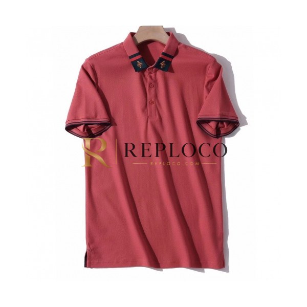 ✨[매장판]Gucci 2020 Mens Logo Silket Short Sleeved Polo Tshirts - 구찌 2020 남성 로고 실켓 폴로 반팔티 Guc02716x.Size(m - 3xl).레드