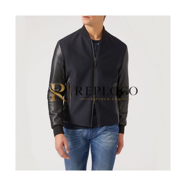 ✨[알마니]Armani 2020 Mens Logo Casual Leather Jackets - 알마니 2020 남성 로고 캐쥬얼 가죽 자켓 Arm0592x.Size(m - 3xl).네이비