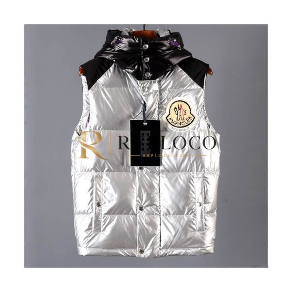 ✨Moncler 2019 Mm/Wm Patch Logo Down Pedding Vest - 몽클레어 2019 남자 패치 로고 다운 패딩 조끼 Moc0521x.Size(s - 2xl).실버