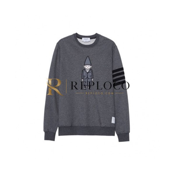 ✨[톰브라운]Thom Browne 2020 Mens Strap Crew-neck Cotton Tshirts - 톰브라운 2020 남성 스트랩 크루넥 코튼 긴팔티 Thom01051x.Size(m - 3xl).그레이