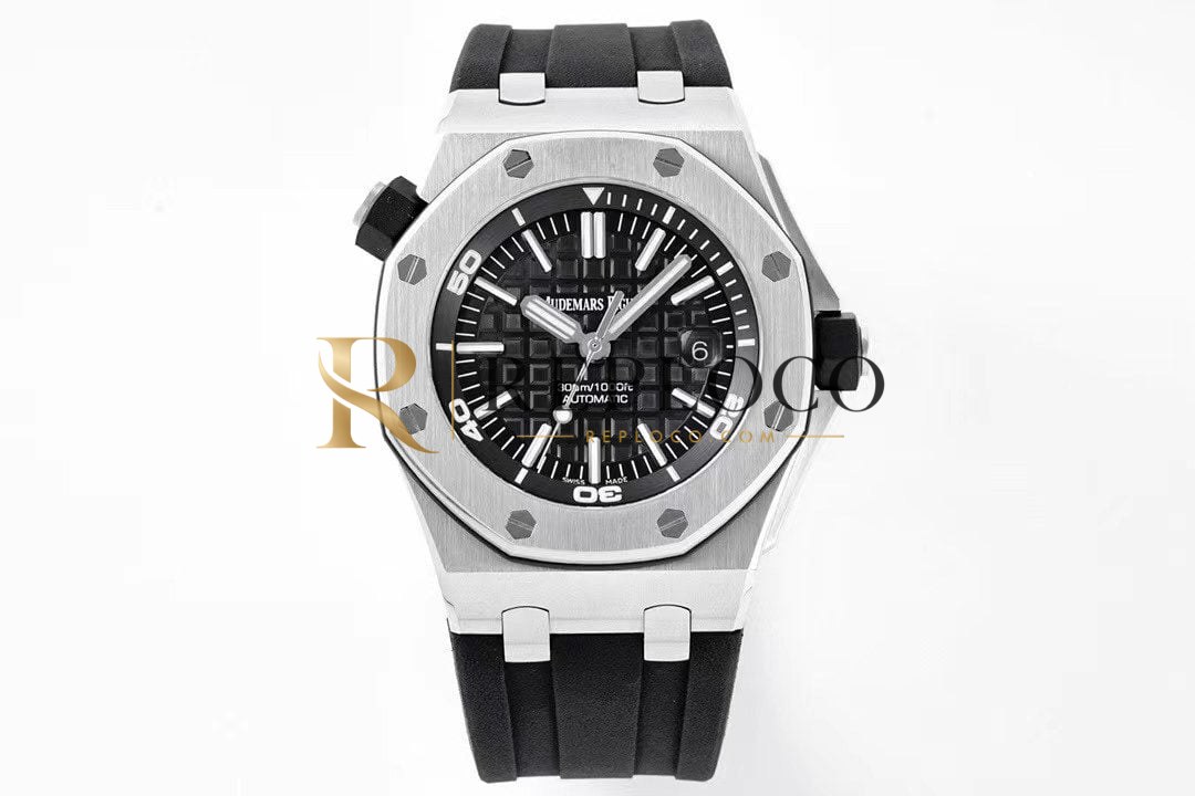 오데마 피게 로열 오크 오프쇼어 15703ST 42mm ZF 공장 1:1 베스트 에디션 블랙 다이얼 블랙 러버 스트랩 아시아 2824 다이버 워치