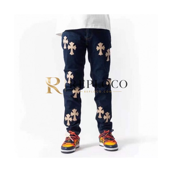 ✨Chrom Hearts 2021 Mens Casual Denim Jeans Blue - 크롬하츠 20201남성 캐쥬얼 데님 청바지 Chr0343x Size(29 - 40) 블루
