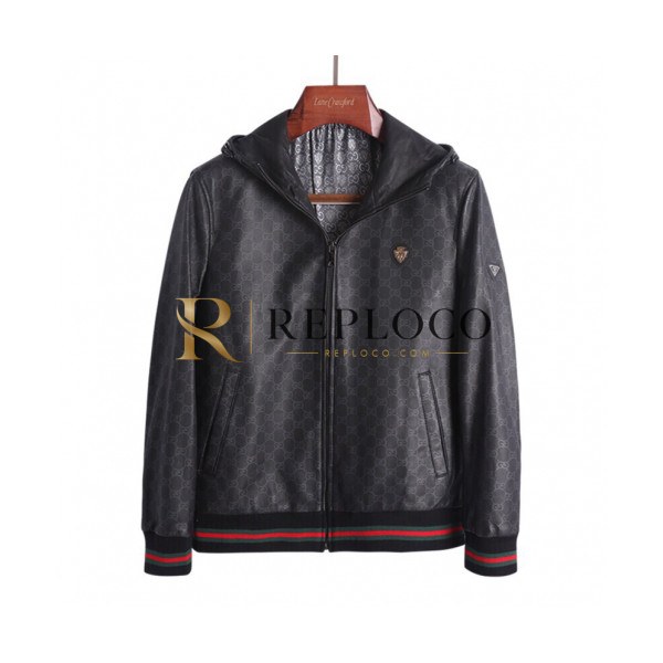 ✨Gucci 2019 Mens Logo Casual Sheep-skin Jacket - 구찌 2019 남성 로고 캐쥬얼 양가죽 자켓 Guc01389x.Size(m - 3xl).블랙