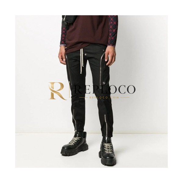 ✨[릭오웬스]Rick Owens 2020 Mens Logo Cotton Pants - 릭오웬스 2020 남성 로고 코튼 팬츠 Ric0051x.Size(m - 2xl).블랙
