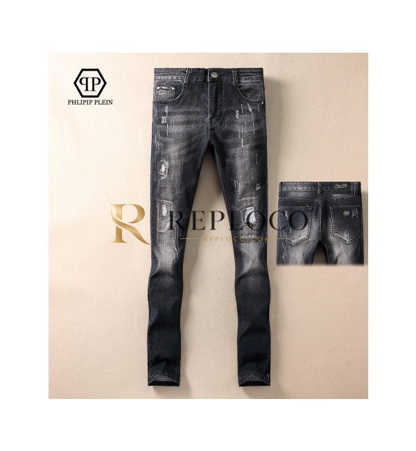 ✨Philipp plein 2019 Mens Business Denim Pants - 필립플레인 2019 남성 비지니스 데님 팬츠 Phi0085x.Size(29 - 40).블랙