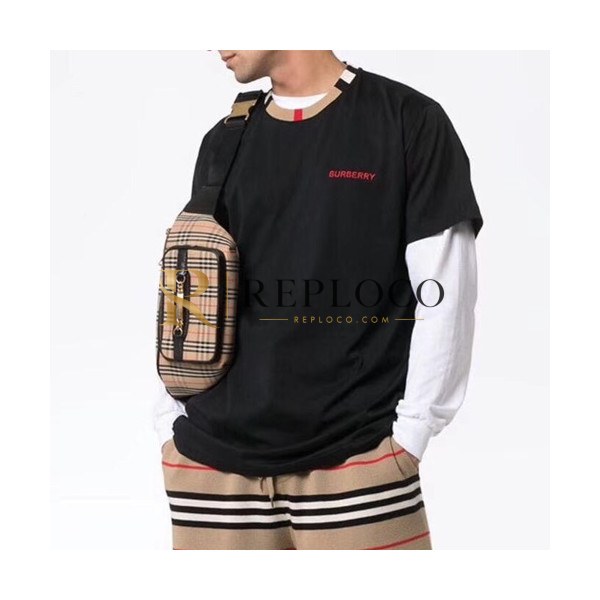 ✨Burberry 2019 Mens Logo Polo Cotton Short Sleeved Tshirt - 버버리 남성 로고 폴로 코튼 반팔티 BurTS0056.Size(s- xl).블랙