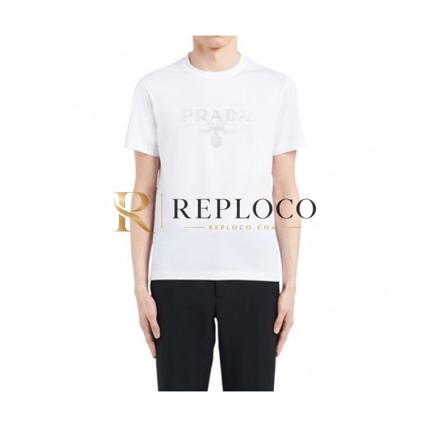 ✨Prada Mens Basic Logo Short Sleeved Tshirts White - 프라다 2021 남성 베이직 로고 폴로 반팔티 Pra02265x Size(s - xl) 화이트