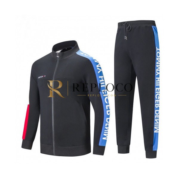 ✨[토미]Tommy 2020 Mens Logo Cotton Training Clothes&Pants - 토미 2020 남성 로고 코튼 트레이닝복&팬츠 Tom0025x.Size(m - 3xl).블랙