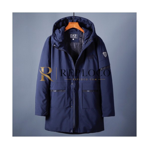 ✨Armani 2019 Mens Logo Long Down Padding - 알마니 2019 남성 로고 롱다운 패딩 Arm0262x.Size(m - 3xl).네이비