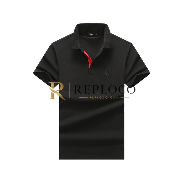 ✨[펜디]Fendi 2020 Mens Logo Casual Cotton Polo Short Sleeved Tshirts - 펜디 2020 남성 로고 캐쥬얼 코튼 폴로 반팔티 Fen0601x.Size(m - 3xl).블랙